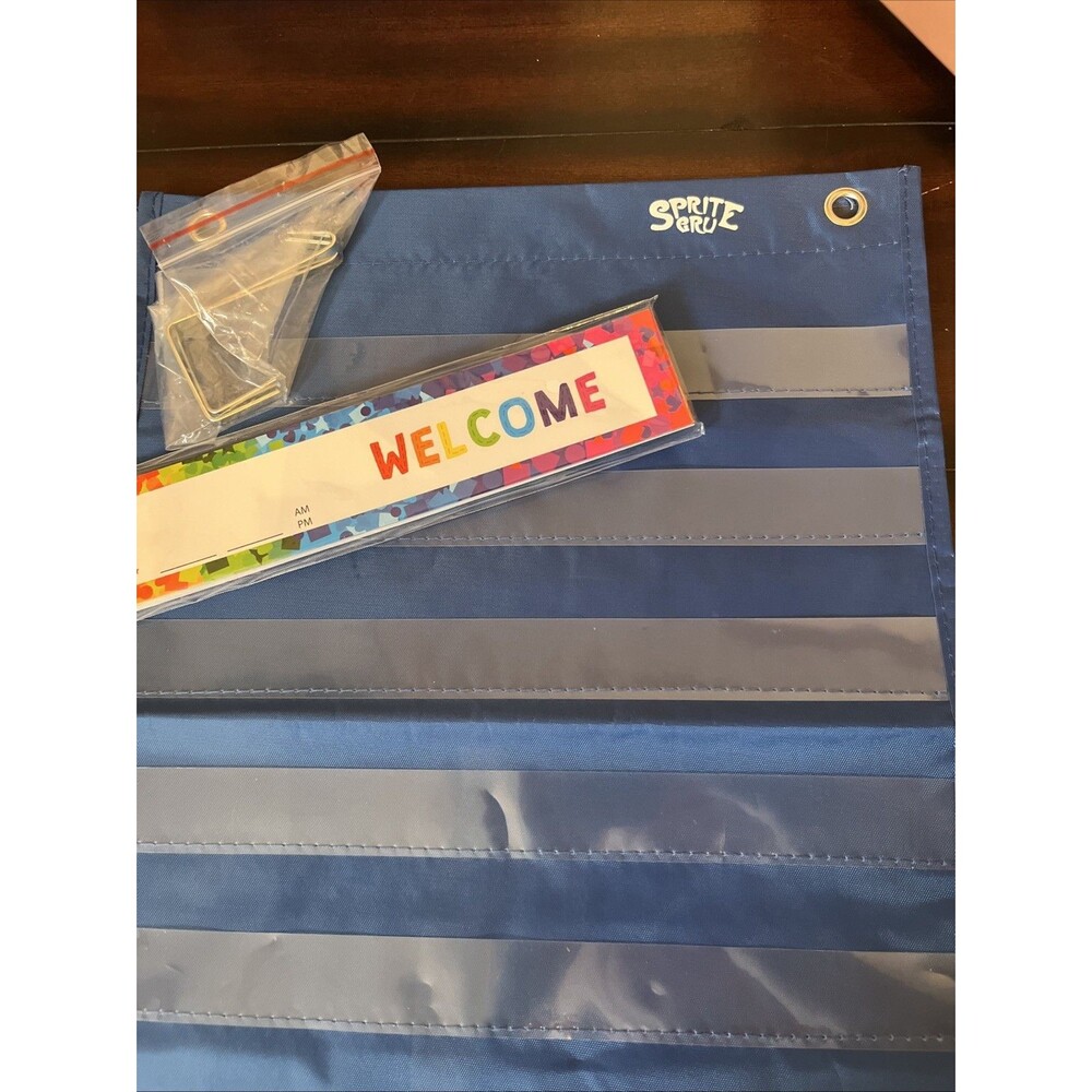 Sprite Gru Daily Schedule Pocket Chart 35in Long Almost 13 In Wide